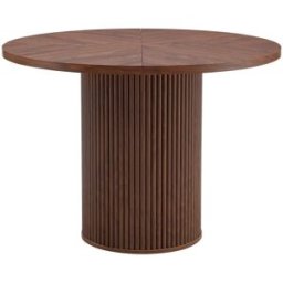 Urban Meuble Mesa de comedor redonda efecto madera de nogal, 100*100cm