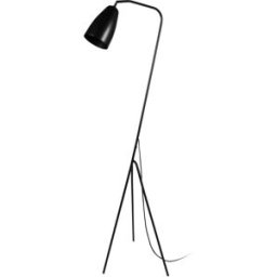 Tosel Lampára de pie trípode metal negro pantalla negro