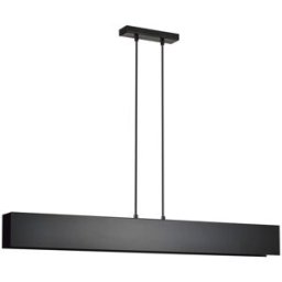 Wonderlamp Lámpara colgante con estructura de metal rectangular negro 4xe27
