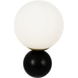 Maytoni Aplique de pared con estructura de metal negro y esfera de cristal