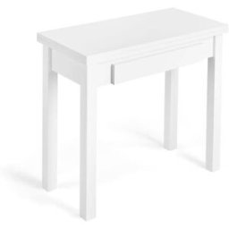 Herdasa Mesa cocina extensible libro de melamina y metal blanco l40/80 cm