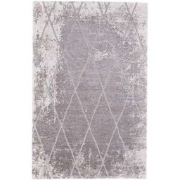 Tom Tailor Alfombra gráfica y brillante tejida a máquina Plata 80x150 cm