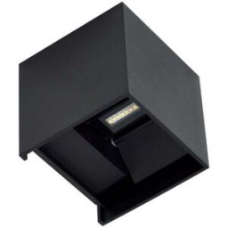 Beneito & Faure Aplique de pared led negro ip54 6,8w con aletas orientables 4000k