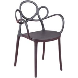 Nest dream Silla de diseño con brazos apta para exterior, negro