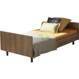 Sauthon Cama juvenil 190x90cm en roble mokka decoración madera