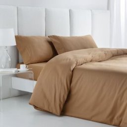 Cotton Artean Funda nórdica satén algodon 300 hilos terracota 280x240 cama 200