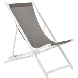 Beliani Hamaca plegable metal gris