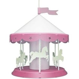 R&M Coudert Lámpara de techo infantil Tiovivo Rosa 36 cm
