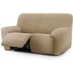 Eysa Funda de sofá relax extensible 2 plazas bielástica beige 150 - 200 cm