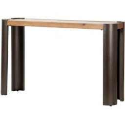 Fijalo Consola madera metal marron negro 132x36x81 cm