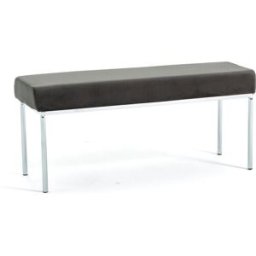 Fuori Banco decorativo de terciopelo gris oscuro con patas plateadas