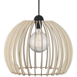 Nordlux Lámpara de techo colgante natural nórdico de madera y cable negro
