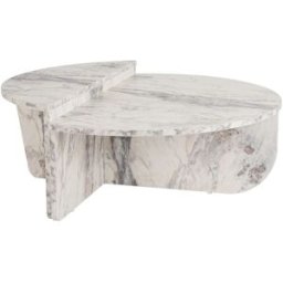 Habitat & Jardin Mesa de centro blanco 90 x 60 x 30 cm