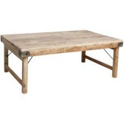 Mathi Design Mesa de centro de madera claro l120cm