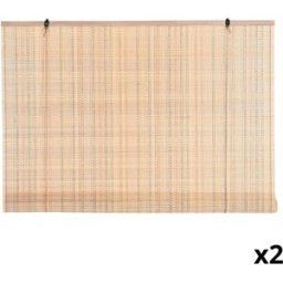 NIYLO Conjunto de 2 estores enrollables de bambú multicolor de 120x2x230 cm