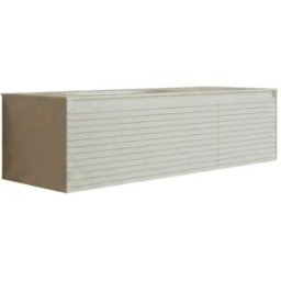 Decowood Mueble de baño de madera contrachapada en color blanco de 119cm