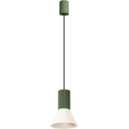 Sollux Lighting Lámpara colgante beige/verde oliva acero/aluminio alt. 120 cm