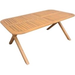 sweeek Mesa de jardín extensible de madera de acacia, 6-8 personas, natural
