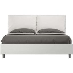 Ityhome Canapé abatible 160x190 fresno blanco cuero sintético blanco