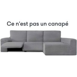 Eysa Funda de sofá chaise relax bielástica derecha gris 250 - 360 cm