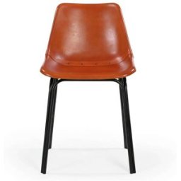 Signature Silla de cuero marrón