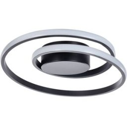 Beliani Lámpara led de techo metal negro