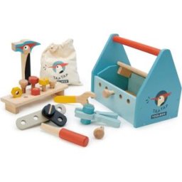 Tender Leaf Toys Caja de herramientas de madera tap tap