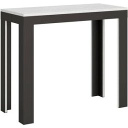 Itamoby Consola extensible 90x40/196 cm efecto madera fresno blanco, hierro