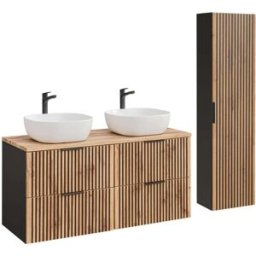 Petits meubles Conjunto mueble doble lavabo 120 cm tableros de melamina y mdf madera