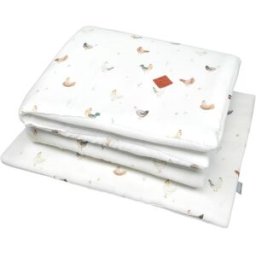 Sevira Kids Edredón y almohada infantil reversible de gasa de algodón