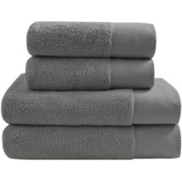 Sensei Maison Juego de toallas 4 piezas gris antracita