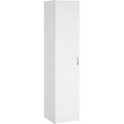 WellHome Armario de madera en color blanco 39,4x41,5x175,4cm