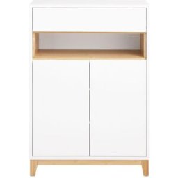 SoBuy Armario zapatero con un cajón blanco 60x34x85cm nórdico