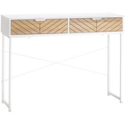 Homcom Mesa de consola 100x30x75 cm blanco