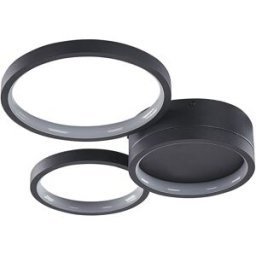 Beliani Lámpara led de techo metal negro
