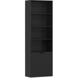 Homcom Estantería para libros 59x29x180 cm negro