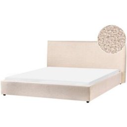 Beliani Cama de agua bouclé 180 x 200 cm beige
