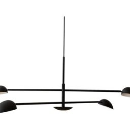 Kenay Home Lámpara de techo metal negro 130 x 45 cm