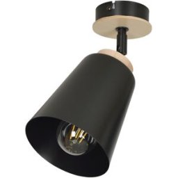 Wonderlamp Aplique orientable nórdico con pantalla metálica negra