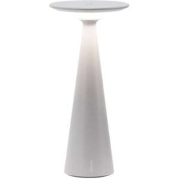 Lámpara de mesa zafferano led de aluminio gris inalámbrica recargable