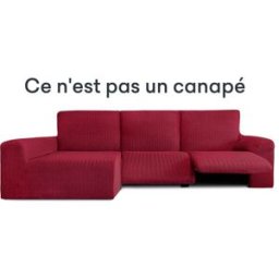 Eysa Funda de sofá chaise relax bielástica izquierda burdeos 250 - 360 cm