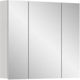 Xonox.home Mueble espejo baño vira 3 puertas blanco alto brillo, color blanco