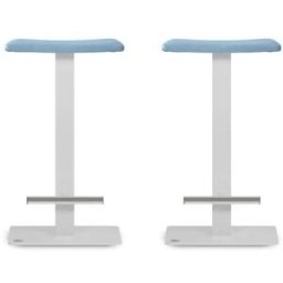 Portus Pack 2 taburetes 63 cm asiento azul estructura blanco