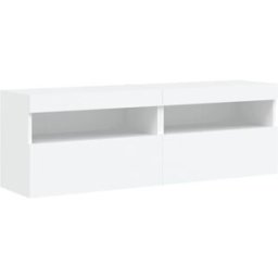 Maison Chic Muebles tv 2 uds de pared madera blanco 60x30x40 cm