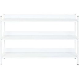 NIYLO Estantería de acero blanco 120x30x76 cm