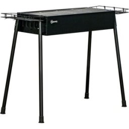 Outsunny Barbacoa de carbón 94x39x70 cm negro