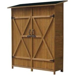 Habitat & Jardin Mueble de jardín de madera marrón 140 x 49 x 162 cm