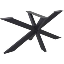 ML-Design Pata de mesa industrial 78x71x150cm acero negro diseño cruzado X