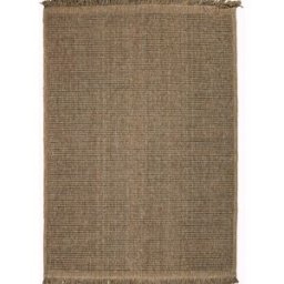The Deco Factory Alfombra efecto yute con diseño de rayas beige 160x230