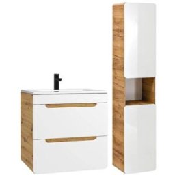 Unique Conjunto de baño madera color natural claro, blanco
